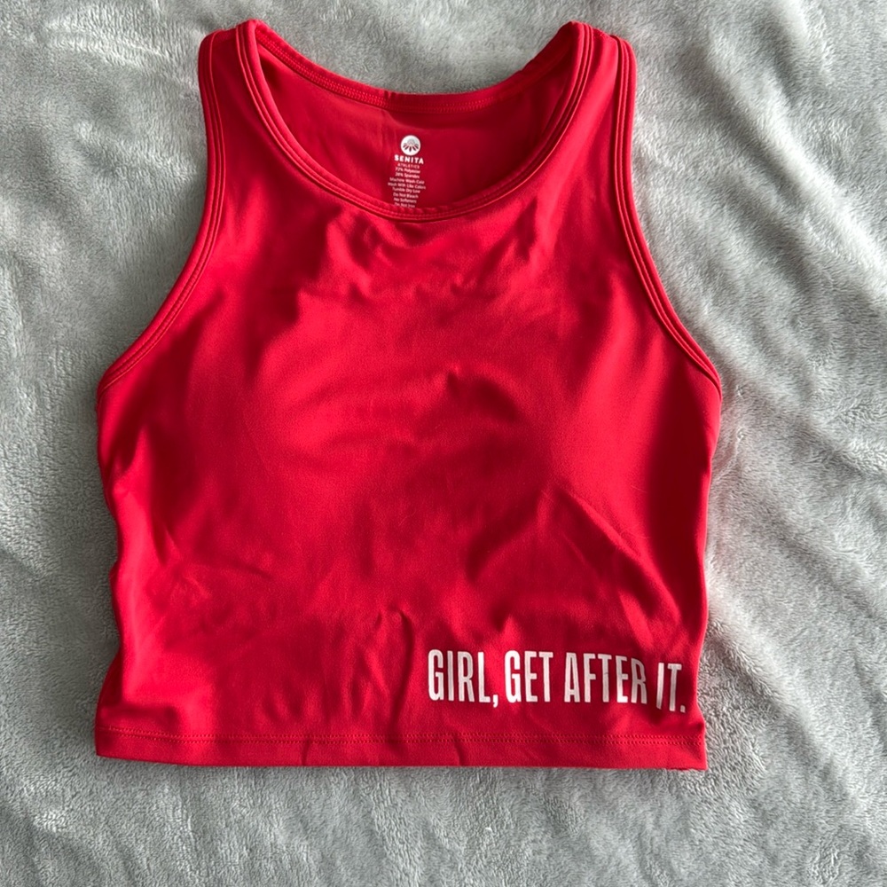 Running crop top sports bra